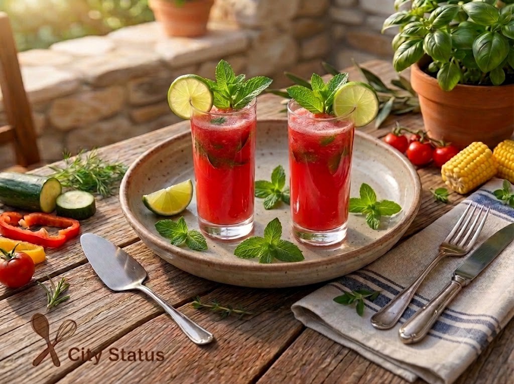 Σπιτική Γρανίτα Καρπούζι με Δυόσμο & Λάιμ