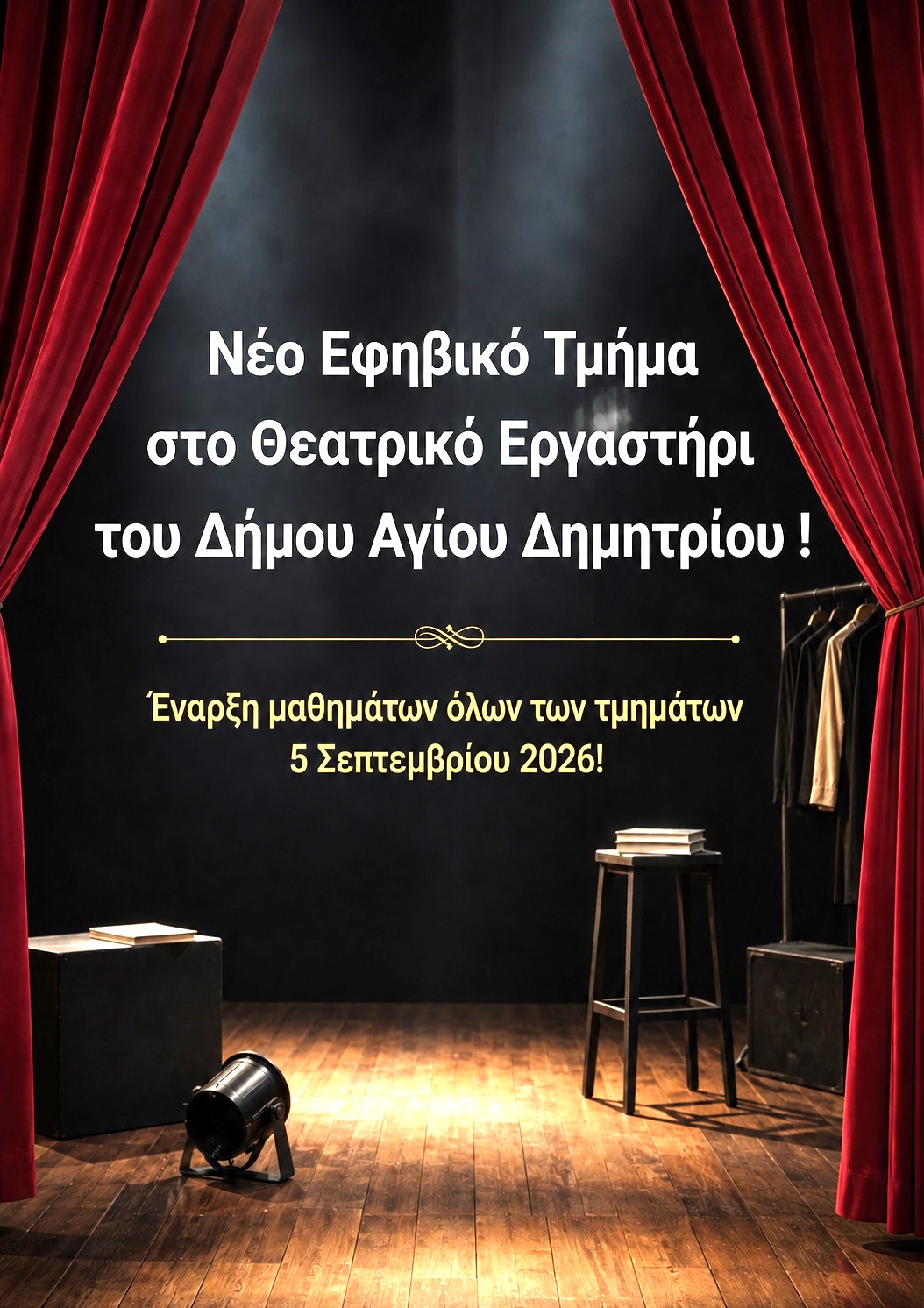 Δήμος Αγίου Δημητρίου: Δημιουργία νέου Εφηβικού Τμήματος στο Θεατρικό Εργαστήρι